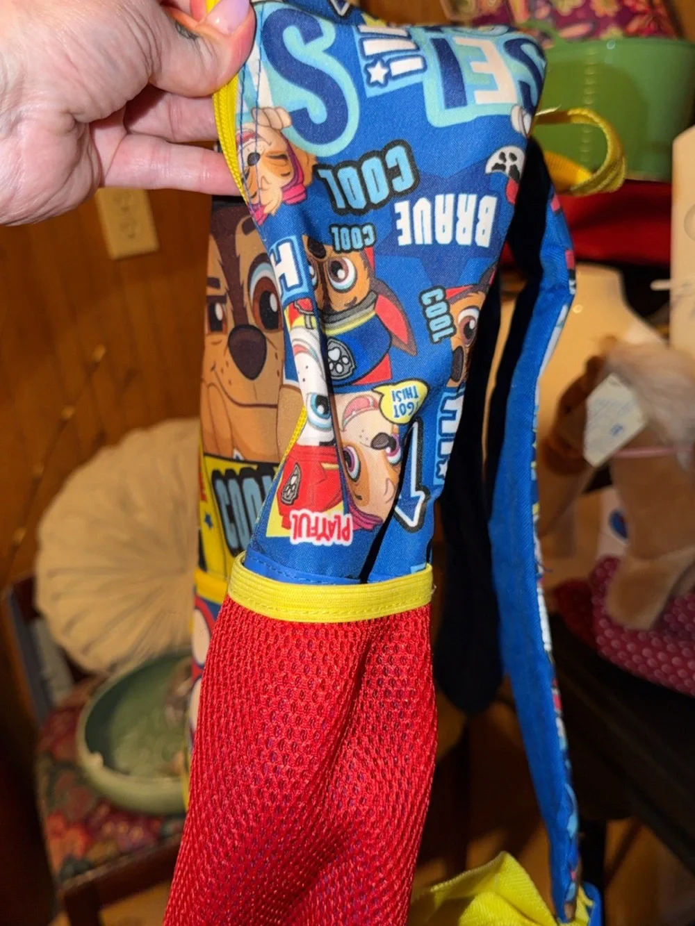 Paw Patrol Blue & Yellow Kids Backpack with Character Graphics